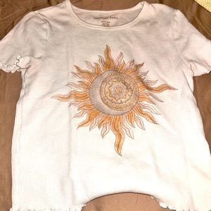 American eagle crop sun shirt